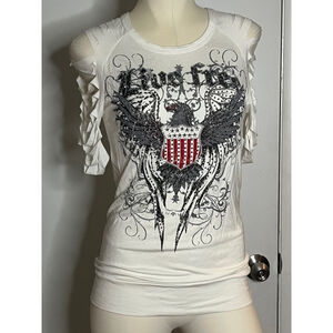 biker blouse  cutout sleeves by liberty wear